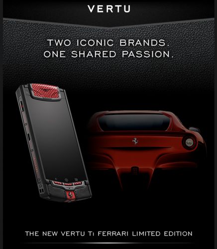 Vertu法拉利Ti限量版手机接受预定 售价93194元